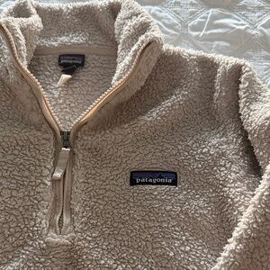 Patagonia Beige Fleece Half-Zip Pullover